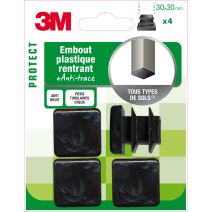 Embout plastique carré 30x30mm - 3M
